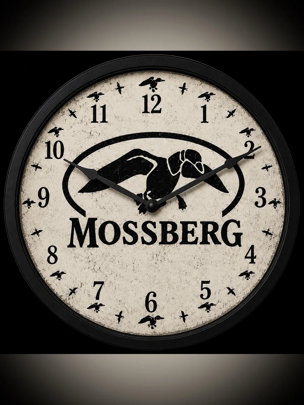 Vintage Duck Wall Clock - Black and Cream